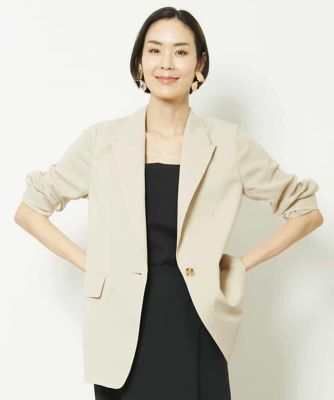＜MICHEL KLEIN (Women)＞リネンライクテーラードジャケット