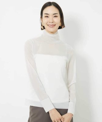 ＜MICHEL KLEIN (Women)＞シアータートルネックカットソー