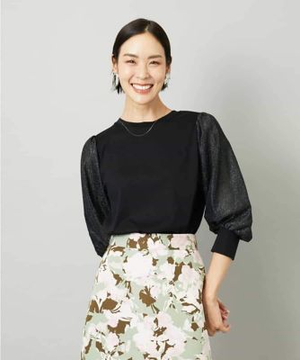 ラメチュールスリーブ異素材カットソー | MICHEL KLEIN (Women