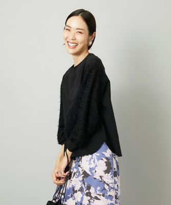 パフスリーブ異素材カットソー | MICHEL KLEIN (Women)/ミッシェル