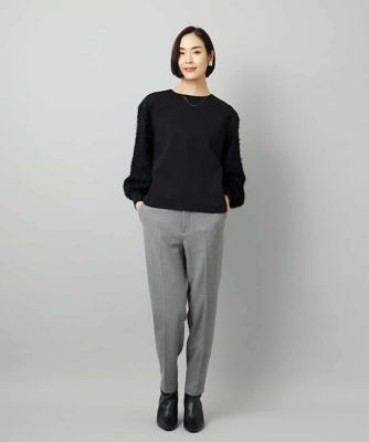 ミッシェルクラン（MICHEL ）/[小さいサイズ]パフスリーブ異素材カットソー パフスリーブ異素材カットソー | MICHEL KLEIN (Women)/ミッシェル