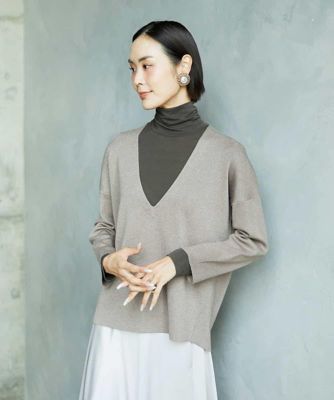 レイヤードにおすすめ］シアーハイネックカットソー | MICHEL KLEIN