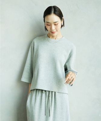 ＜MICHEL KLEIN (Women)＞［セットアップ対応］ラメ裏毛プルオーバー