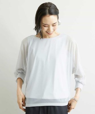 ＜MICHEL KLEIN (Women)＞［季節の変わり目におすすめ］シアードルマンスリーブカットソー