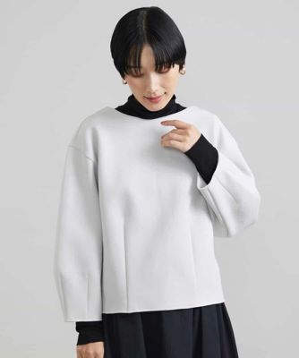 ＜MICHEL KLEIN (Women)＞リップルダンボールフォルムデザインカットソー