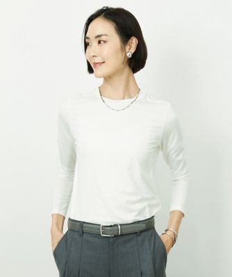 レイヤードに最適］シアークルーネックPO | MICHEL KLEIN (Women