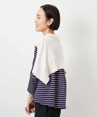 ボーダーバックフレアカットソー | MICHEL KLEIN (Women)/ミッシェル