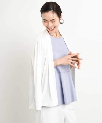 ［ＷＥＢ限定／接触冷感］フレンチスリーブペプラムカットソー
