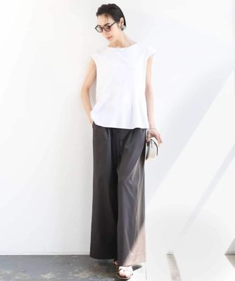 ［ＷＥＢ限定／接触冷感］フレンチスリーブペプラムカットソー