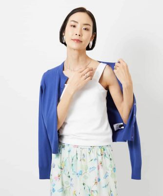 ＜MICHEL KLEIN (Women)＞［遮熱効果素材］スクエアネックタンクトップ