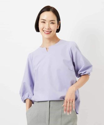 ＜MICHEL KLEIN (Women)＞異素材スリーブカットソー