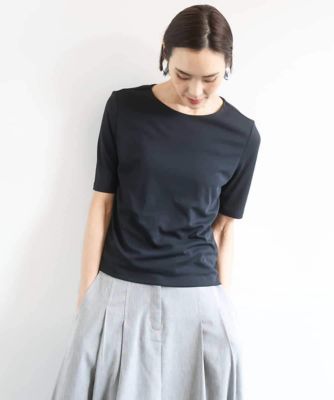 ＜MICHEL KLEIN (Women)＞［遮熱効果素材］ステッチレス五分袖プルオーバー