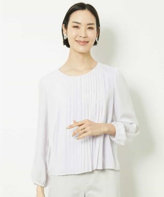 シフォンプリーツブラウソー