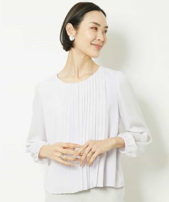 シフォンプリーツブラウソー