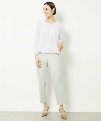 シフォンプリーツブラウソー