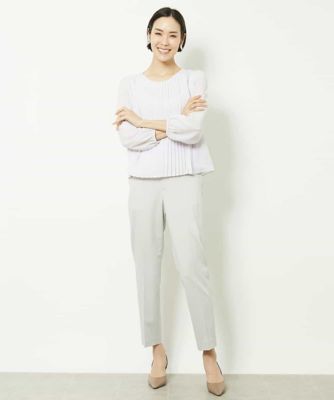 シフォンプリーツブラウソー