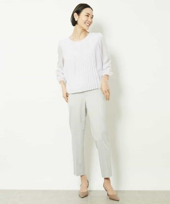シフォンプリーツブラウソー