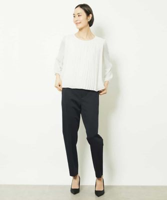 シフォンプリーツブラウソー