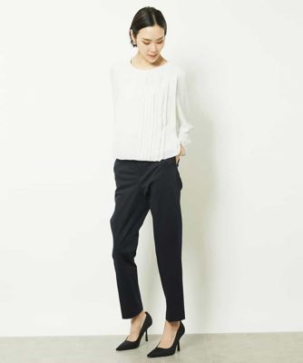 シフォンプリーツブラウソー