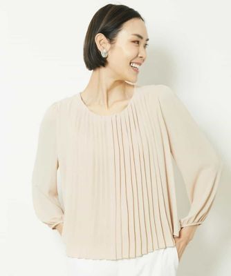 シフォンプリーツブラウソー