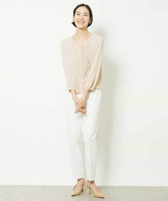 シフォンプリーツブラウソー