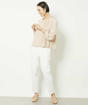シフォンプリーツブラウソー