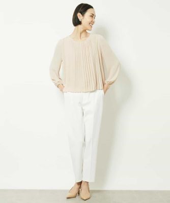 シフォンプリーツブラウソー