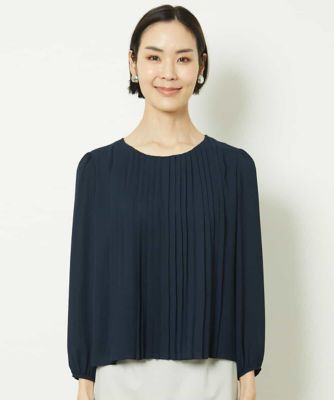 シフォンプリーツブラウソー