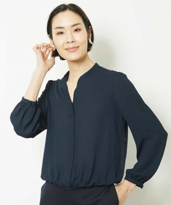 ＜MICHEL KLEIN (Women)＞［ＷＥＢ限定］スキッパーデザインブラウス