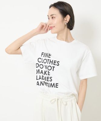 ＜MICHEL KLEIN (Women)＞サイドプリントロゴＴシャツ
