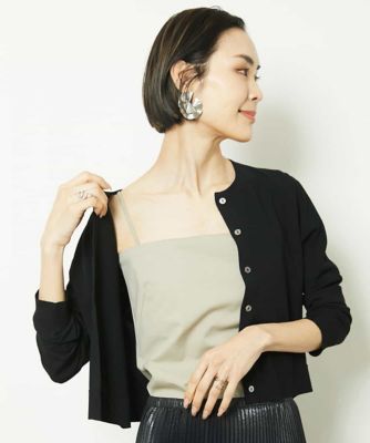 ＜MICHEL KLEIN (Women)＞［カップ付き］ストレッチポンチキャミソール