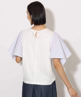 ［接触冷感］異素材スリーブカットソー