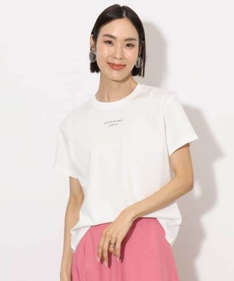 【SALE】MICHEL KLEIN (Women)/ミッシェルクラン ワンポイントロゴTシャツ ホワイト90 トップス【三越伊勢丹/公式】