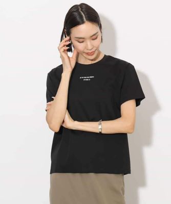 【SALE】MICHEL KLEIN (Women)/ミッシェルクラン ワンポイントロゴTシャツ ブラック94 トップス【三越伊勢丹/公式】