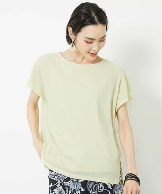 MICHEL KLEIN (Women)/ミッシェルクラン [夏の1枚着におすすめ]フレンチスリーブシアーカットソー