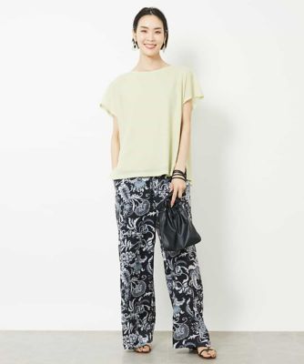 ［夏の１枚着におすすめ］フレンチスリーブシアーカットソー
