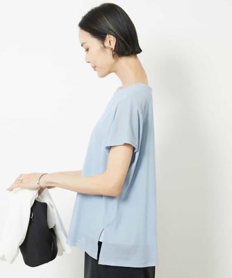 ［夏の１枚着におすすめ］フレンチスリーブシアーカットソー