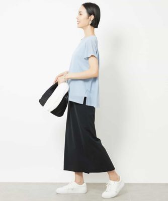 ［夏の１枚着におすすめ］フレンチスリーブシアーカットソー