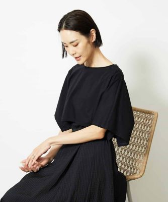 KAREN MILLEN】プチ プリーツケープスリーブプランジ ドレス