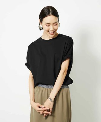 ＜MICHEL KLEIN (Women)＞［接触冷感］ギャザースリーブカットソー