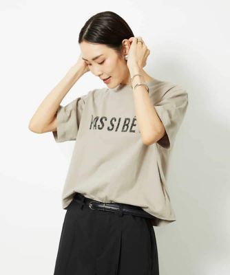 ＜MICHEL KLEIN (Women)＞かすれプリントロゴＴシャツ