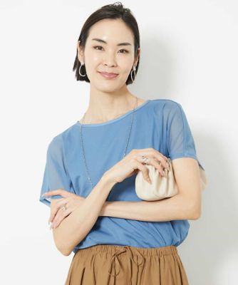 フレンチスリーブシアーカットソー