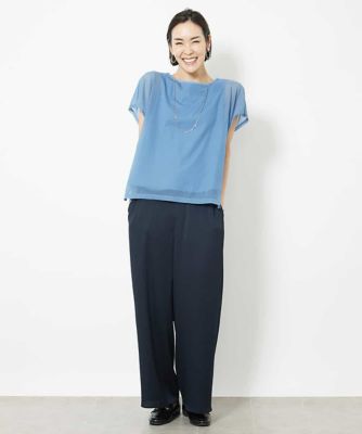 フレンチスリーブシアーカットソー