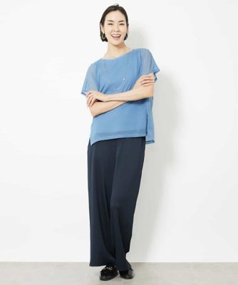 フレンチスリーブシアーカットソー