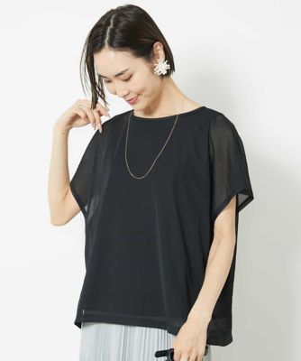 フレンチスリーブシアーカットソー