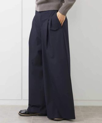 ［３サイズ展開］ストレッチタックワイドパンツ