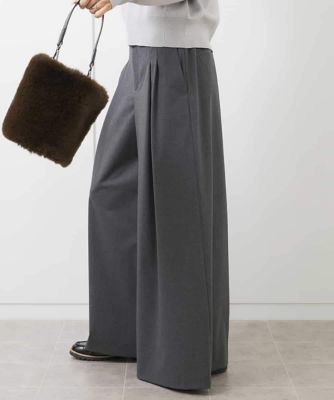 ［３サイズ展開］ストレッチタックワイドパンツ