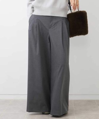 ［３サイズ展開］ストレッチタックワイドパンツ