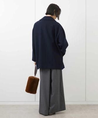 ［３サイズ展開］ストレッチタックワイドパンツ