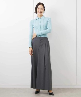 ［３サイズ展開］ストレッチタックワイドパンツ